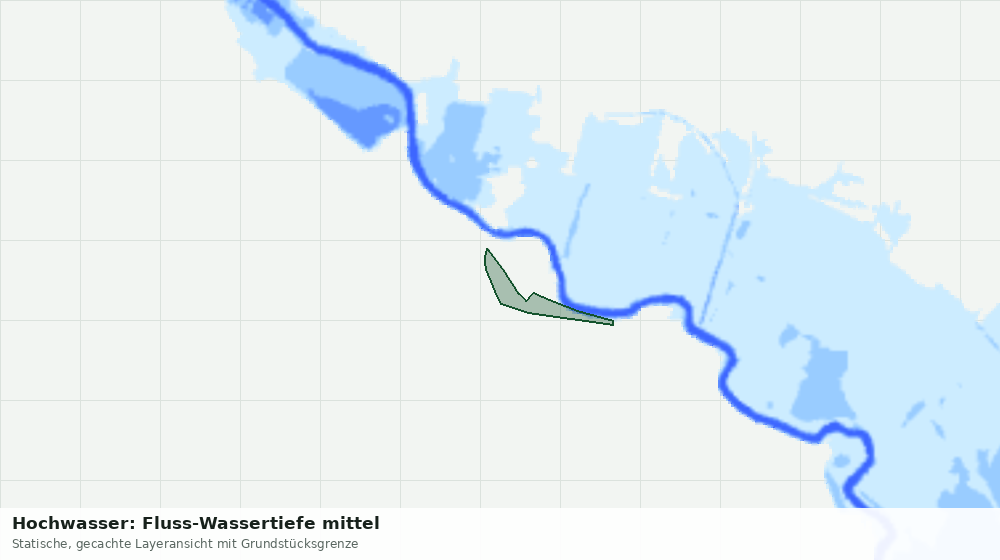 Statische Kartenansicht: Hochwasser: Fluss-Wassertiefe mittel