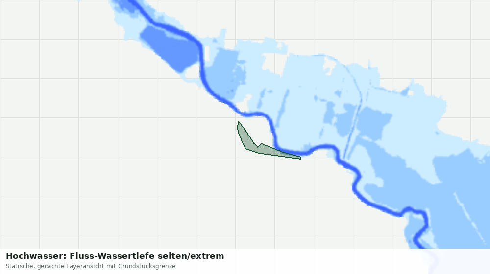 Statische Kartenansicht: Hochwasser: Fluss-Wassertiefe selten/extrem