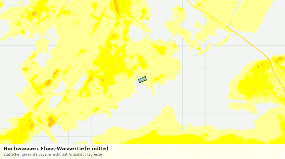 Statische Kartenansicht: Hochwasser: Fluss-Wassertiefe mittel
