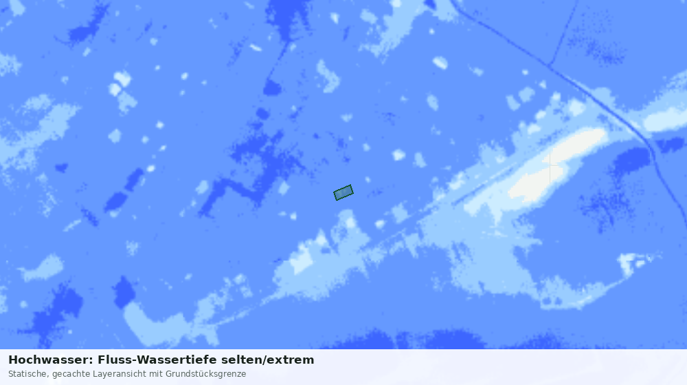 Statische Kartenansicht: Hochwasser: Fluss-Wassertiefe selten/extrem