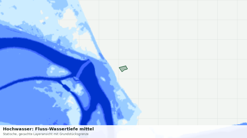 Statische Kartenansicht: Hochwasser: Fluss-Wassertiefe mittel
