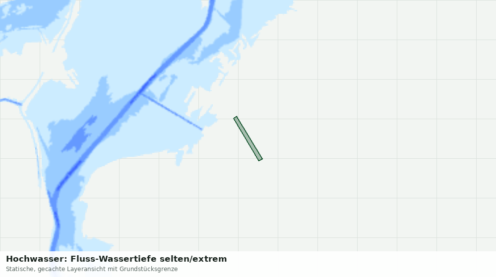 Statische Kartenansicht: Hochwasser: Fluss-Wassertiefe selten/extrem