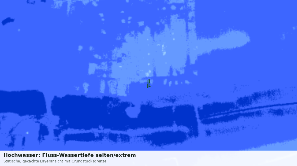 Statische Kartenansicht: Hochwasser: Fluss-Wassertiefe selten/extrem