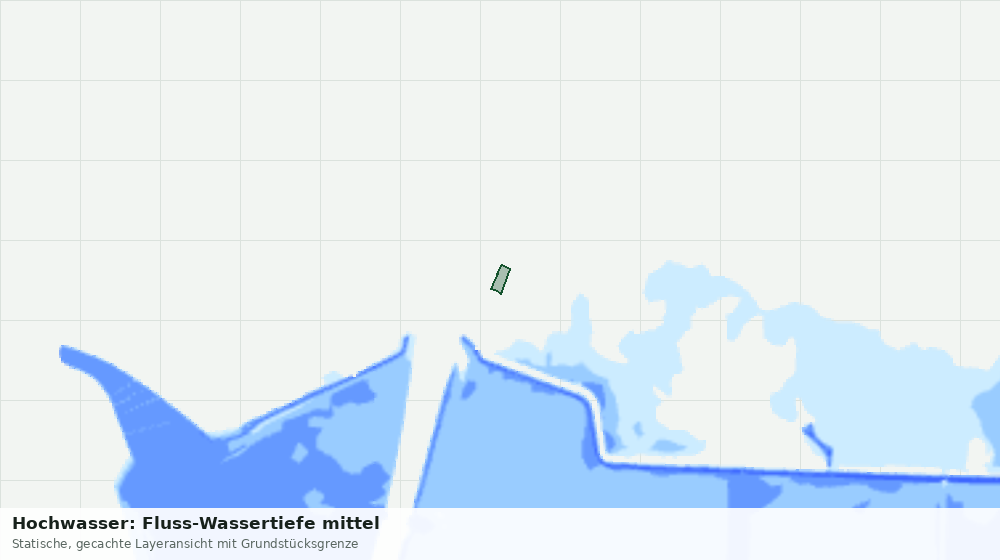 Statische Kartenansicht: Hochwasser: Fluss-Wassertiefe mittel