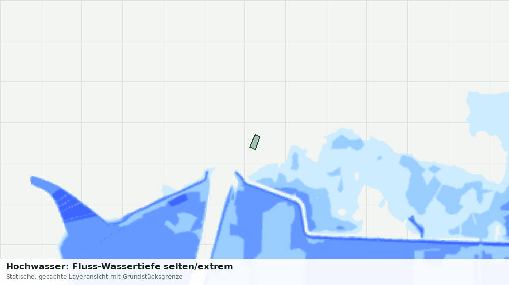 Statische Kartenansicht: Hochwasser: Fluss-Wassertiefe selten/extrem