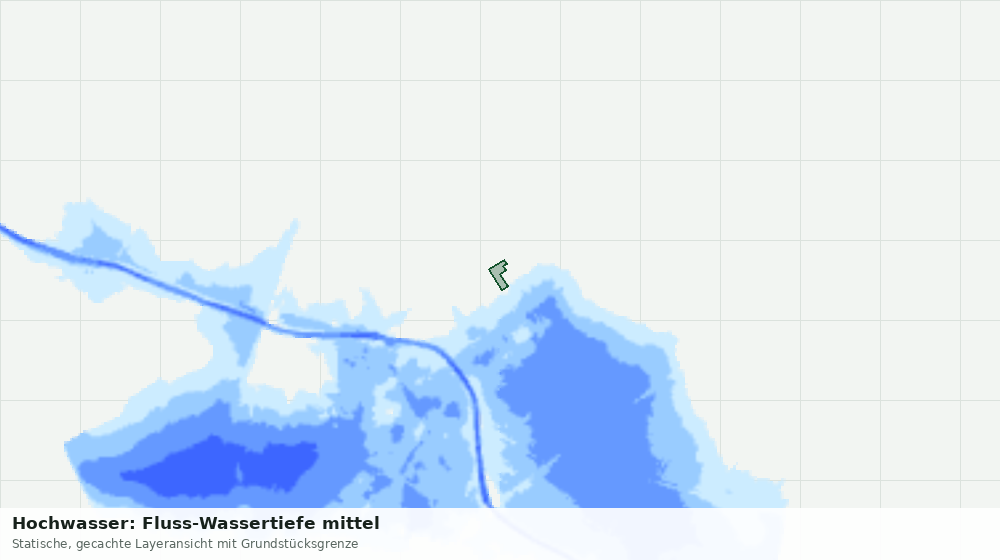 Statische Kartenansicht: Hochwasser: Fluss-Wassertiefe mittel