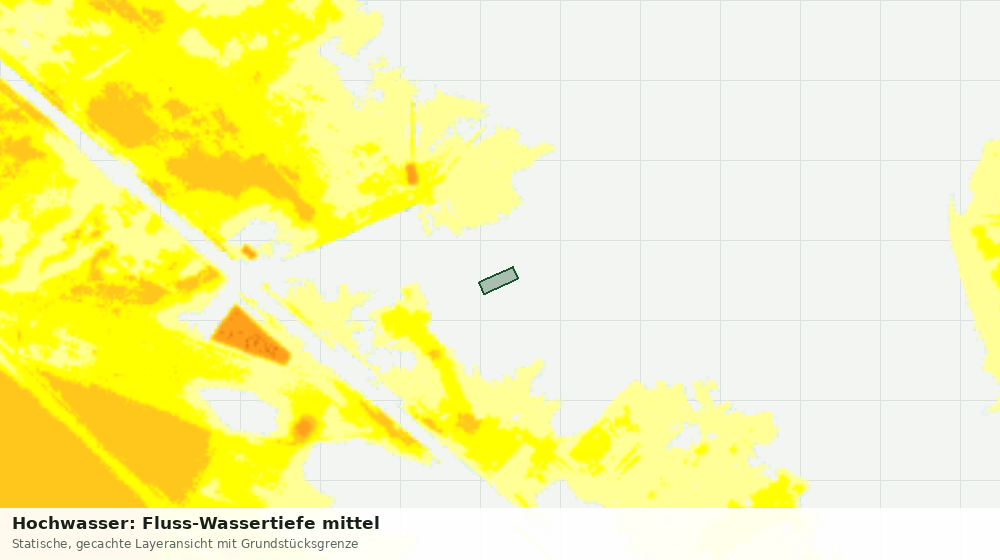 Statische Kartenansicht: Hochwasser: Fluss-Wassertiefe mittel