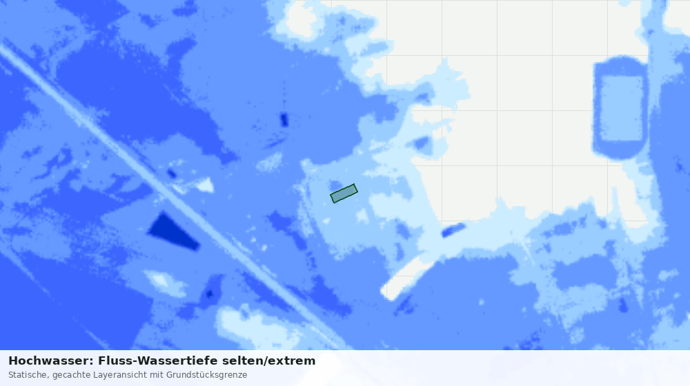 Statische Kartenansicht: Hochwasser: Fluss-Wassertiefe selten/extrem
