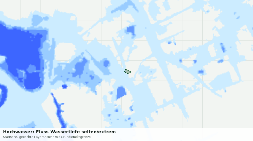 Statische Kartenansicht: Hochwasser: Fluss-Wassertiefe selten/extrem