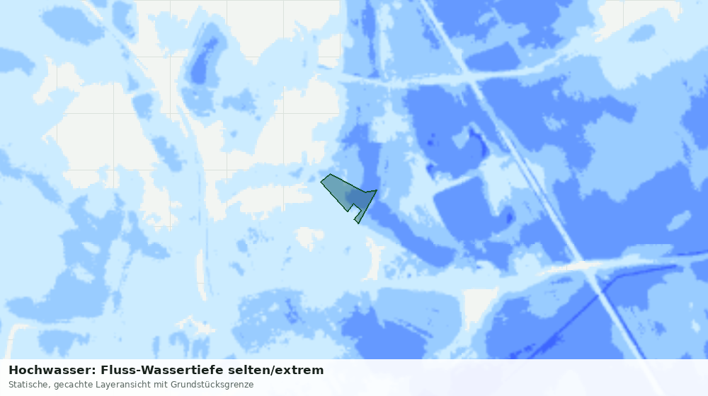 Statische Kartenansicht: Hochwasser: Fluss-Wassertiefe selten/extrem