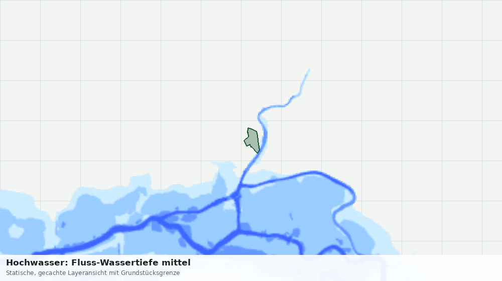 Statische Kartenansicht: Hochwasser: Fluss-Wassertiefe mittel