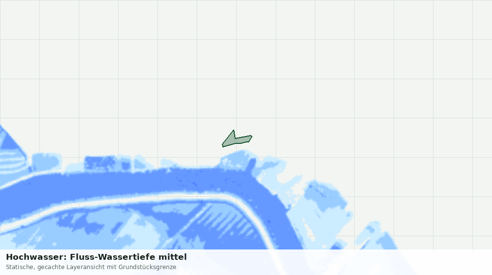 Statische Kartenansicht: Hochwasser: Fluss-Wassertiefe mittel