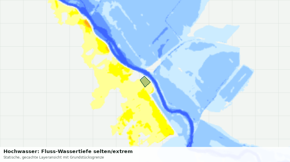 Statische Kartenansicht: Hochwasser: Fluss-Wassertiefe selten/extrem