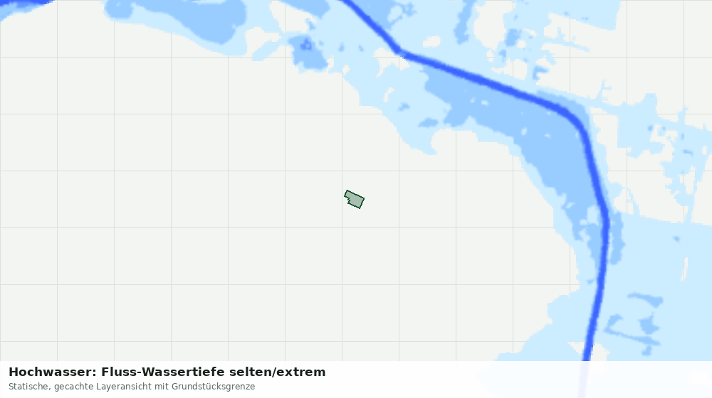 Statische Kartenansicht: Hochwasser: Fluss-Wassertiefe selten/extrem