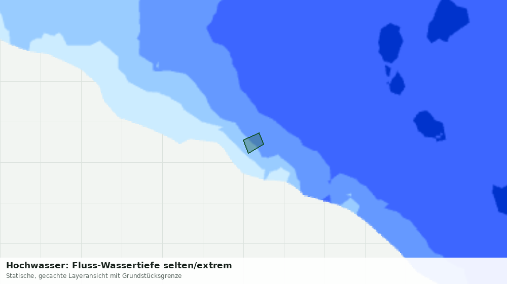 Statische Kartenansicht: Hochwasser: Fluss-Wassertiefe selten/extrem
