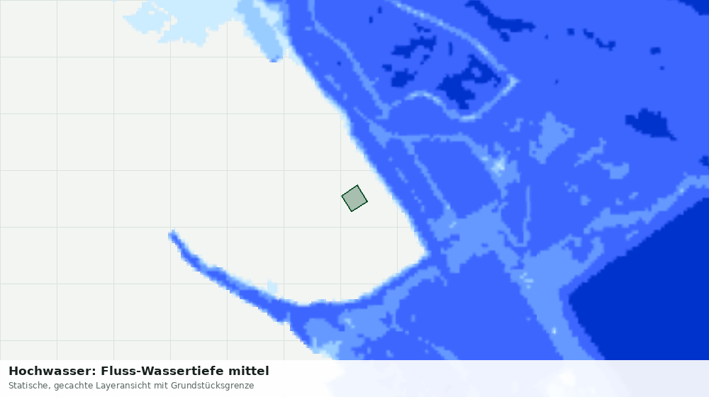 Statische Kartenansicht: Hochwasser: Fluss-Wassertiefe mittel