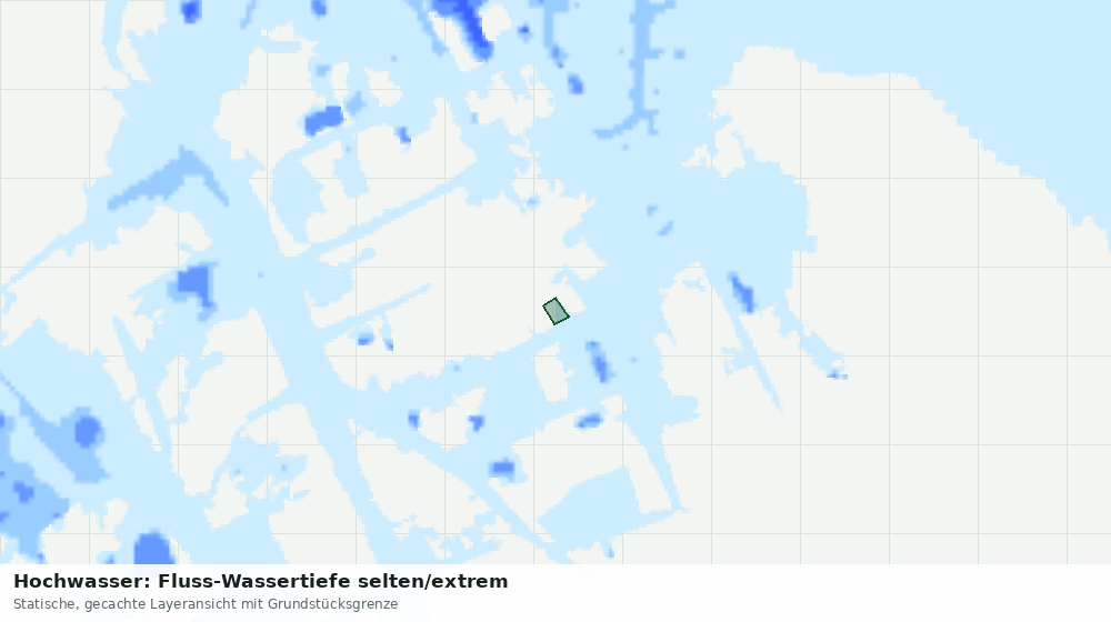 Statische Kartenansicht: Hochwasser: Fluss-Wassertiefe selten/extrem