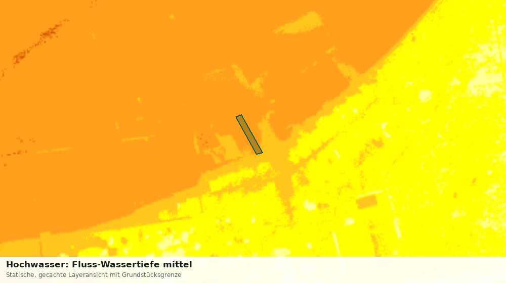 Statische Kartenansicht: Hochwasser: Fluss-Wassertiefe mittel