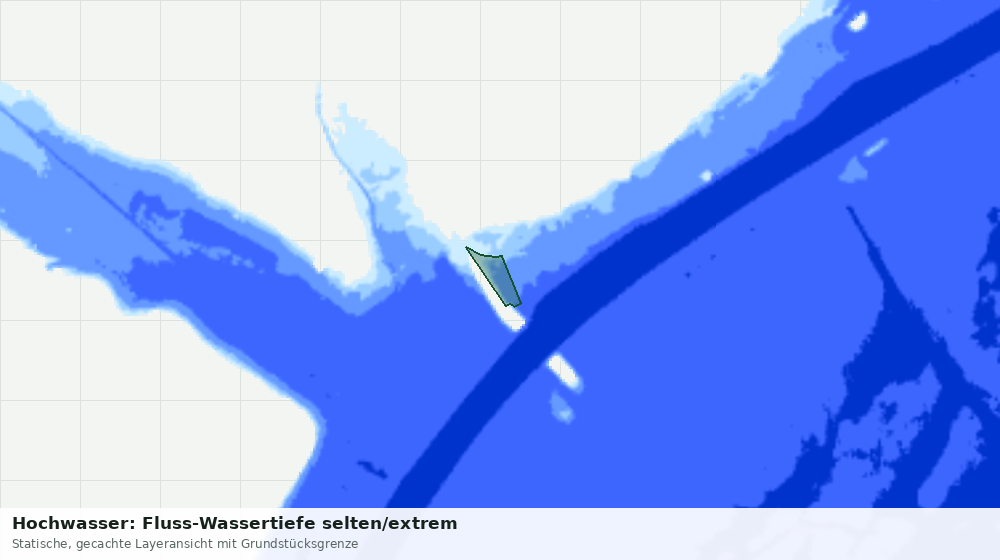 Statische Kartenansicht: Hochwasser: Fluss-Wassertiefe selten/extrem