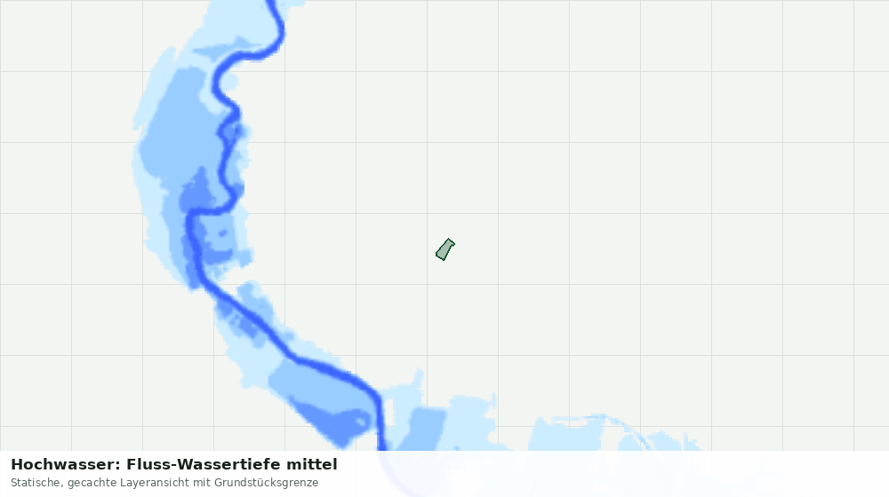Statische Kartenansicht: Hochwasser: Fluss-Wassertiefe mittel