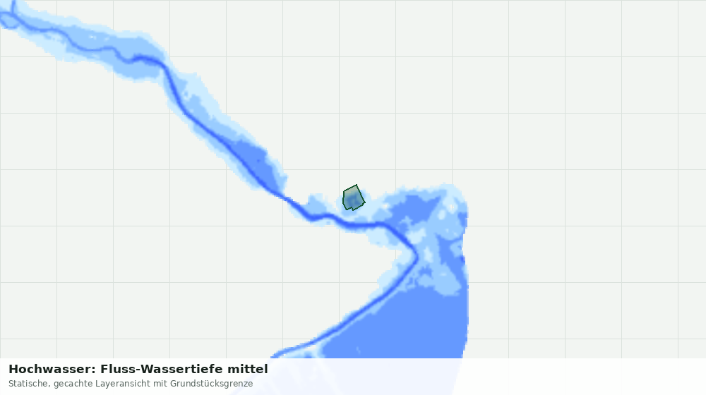 Statische Kartenansicht: Hochwasser: Fluss-Wassertiefe mittel