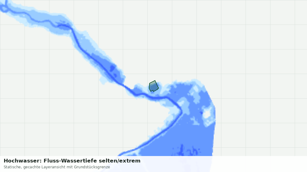 Statische Kartenansicht: Hochwasser: Fluss-Wassertiefe selten/extrem