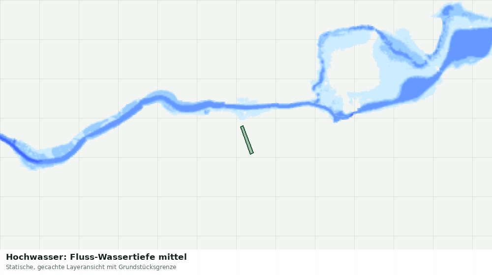 Statische Kartenansicht: Hochwasser: Fluss-Wassertiefe mittel