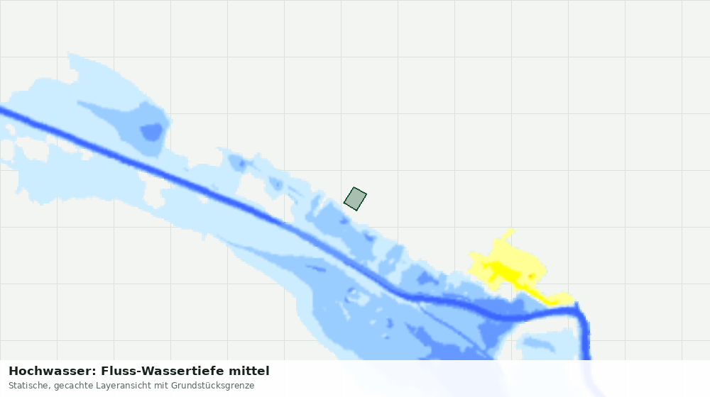Statische Kartenansicht: Hochwasser: Fluss-Wassertiefe mittel