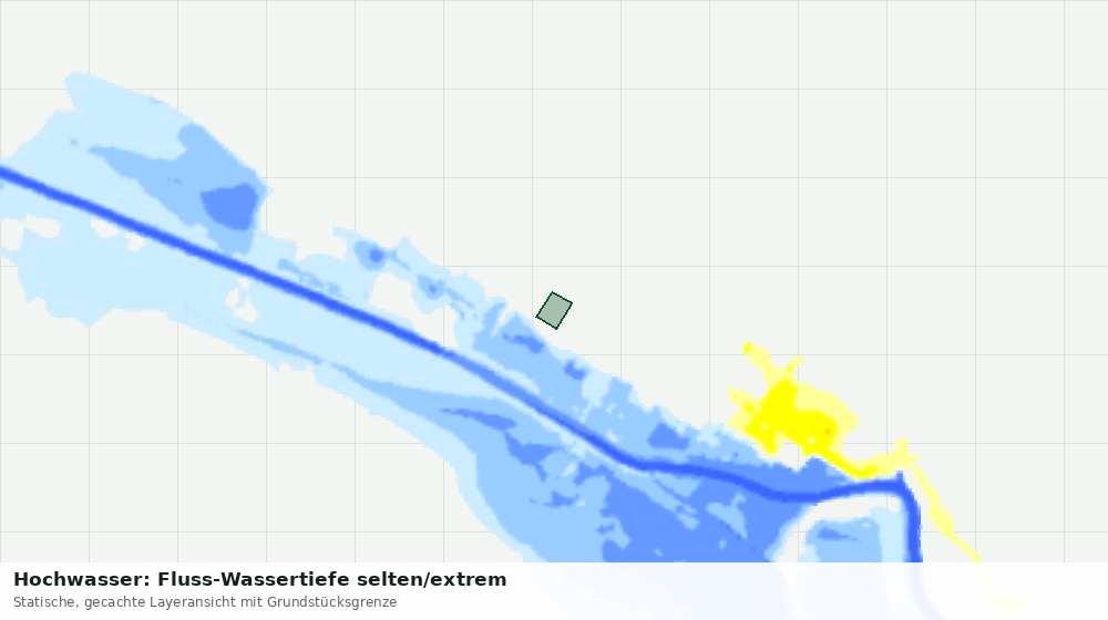 Statische Kartenansicht: Hochwasser: Fluss-Wassertiefe selten/extrem