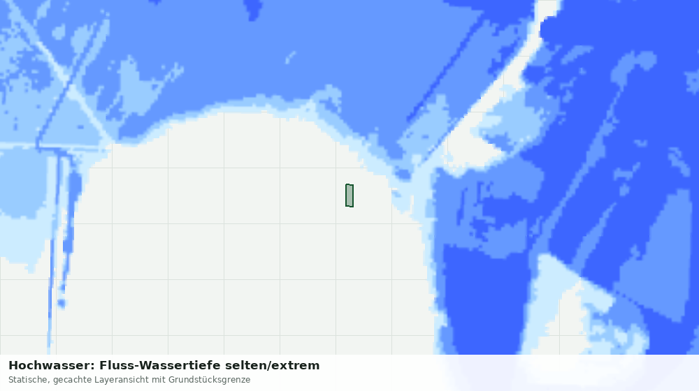 Statische Kartenansicht: Hochwasser: Fluss-Wassertiefe selten/extrem