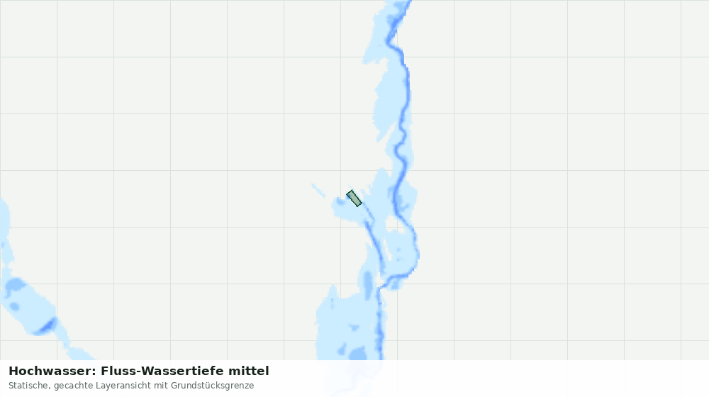 Statische Kartenansicht: Hochwasser: Fluss-Wassertiefe mittel