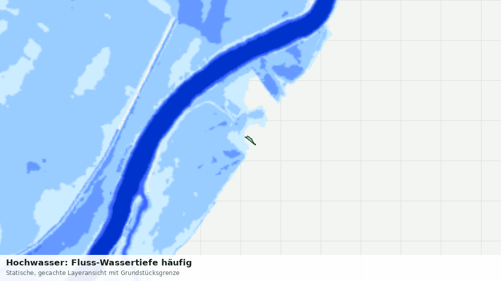 Statische Kartenansicht: Hochwasser: Fluss-Wassertiefe häufig