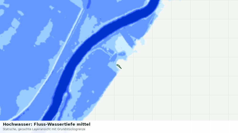 Statische Kartenansicht: Hochwasser: Fluss-Wassertiefe mittel