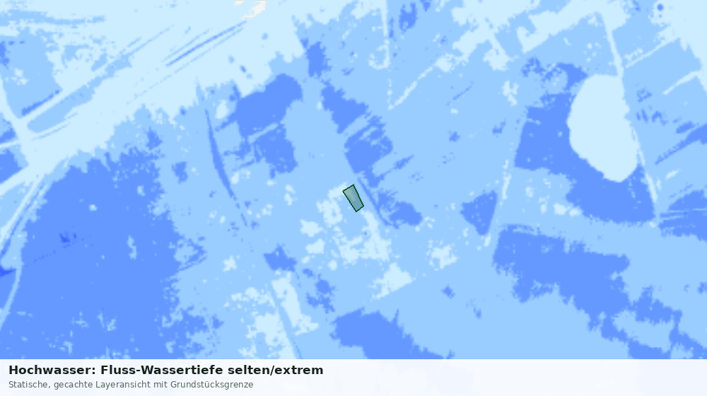 Statische Kartenansicht: Hochwasser: Fluss-Wassertiefe selten/extrem