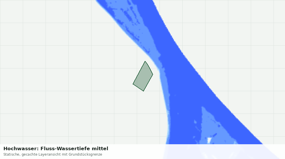Statische Kartenansicht: Hochwasser: Fluss-Wassertiefe mittel
