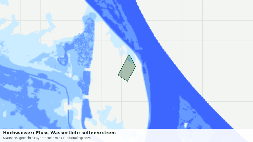 Statische Kartenansicht: Hochwasser: Fluss-Wassertiefe selten/extrem