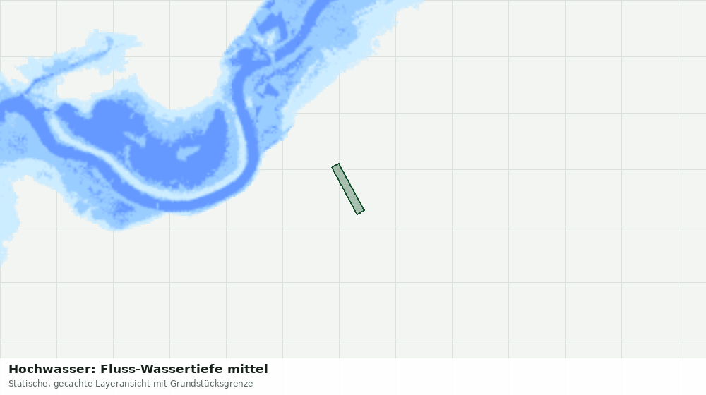 Statische Kartenansicht: Hochwasser: Fluss-Wassertiefe mittel