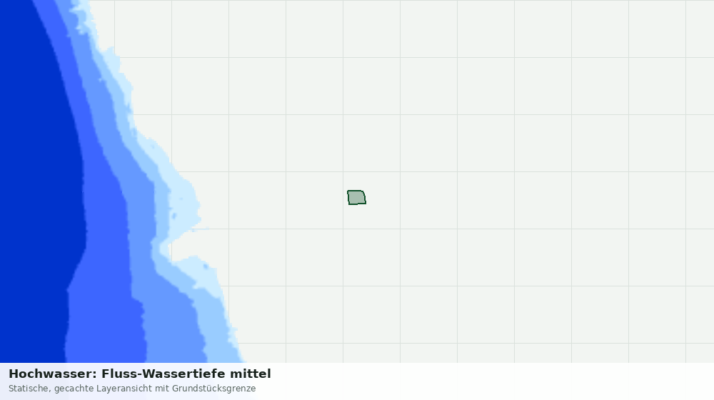 Statische Kartenansicht: Hochwasser: Fluss-Wassertiefe mittel
