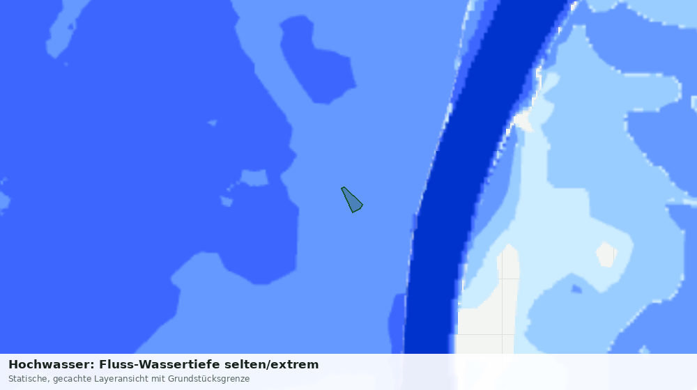 Statische Kartenansicht: Hochwasser: Fluss-Wassertiefe selten/extrem