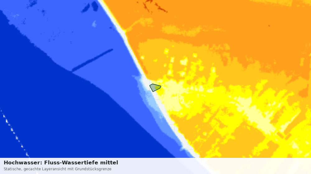 Statische Kartenansicht: Hochwasser: Fluss-Wassertiefe mittel