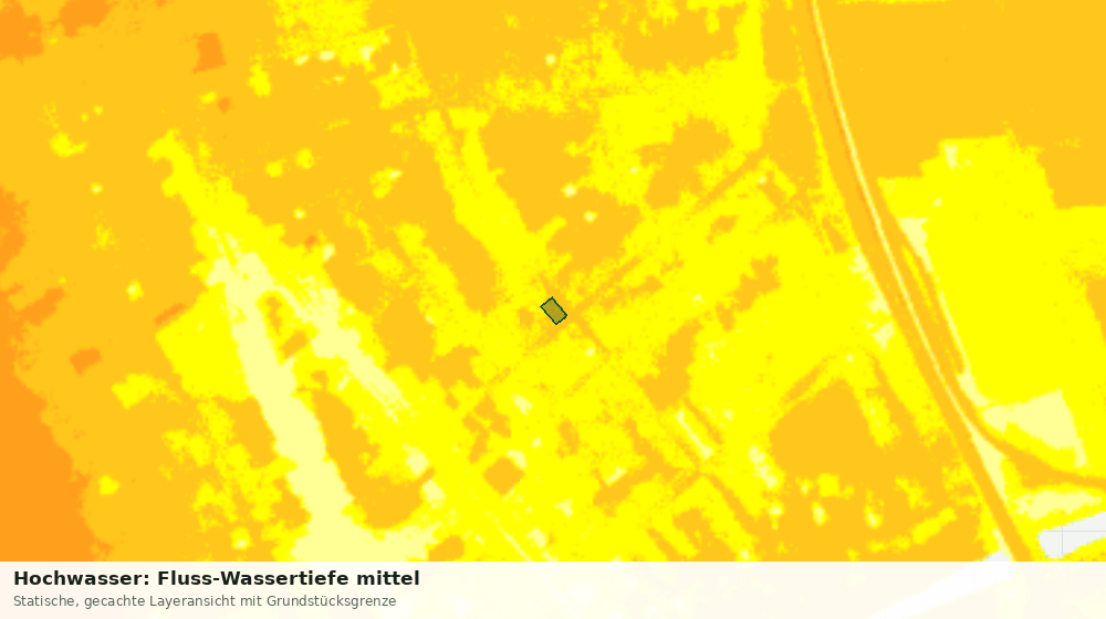 Statische Kartenansicht: Hochwasser: Fluss-Wassertiefe mittel