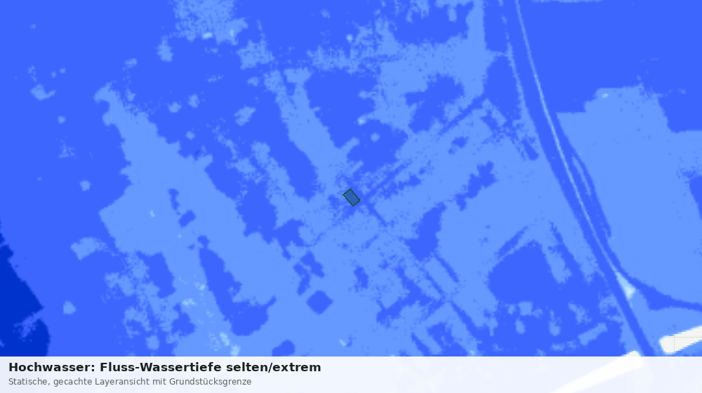 Statische Kartenansicht: Hochwasser: Fluss-Wassertiefe selten/extrem