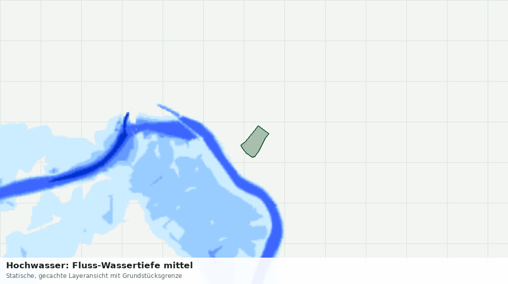 Statische Kartenansicht: Hochwasser: Fluss-Wassertiefe mittel