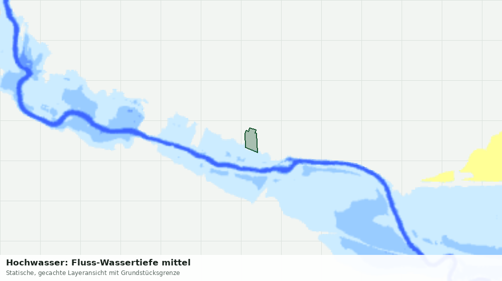 Statische Kartenansicht: Hochwasser: Fluss-Wassertiefe mittel