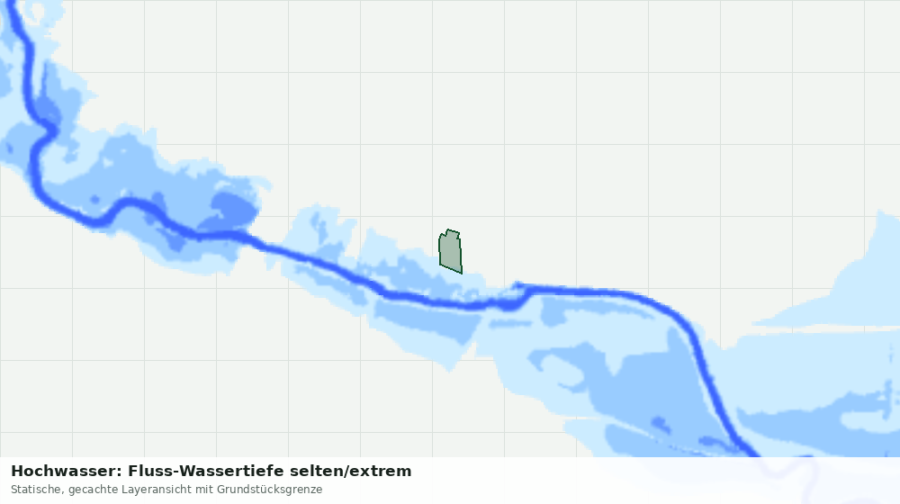 Statische Kartenansicht: Hochwasser: Fluss-Wassertiefe selten/extrem