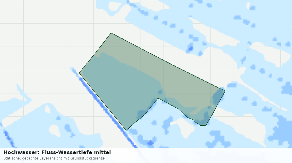 Statische Kartenansicht: Hochwasser: Fluss-Wassertiefe mittel