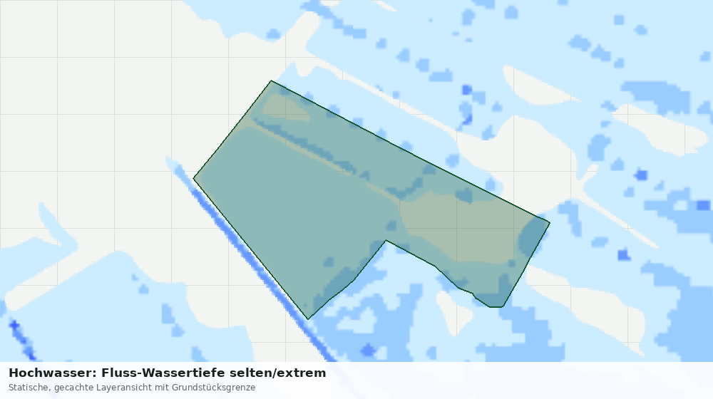 Statische Kartenansicht: Hochwasser: Fluss-Wassertiefe selten/extrem