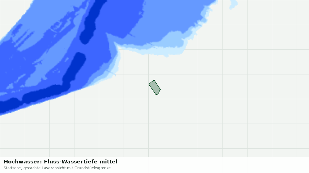 Statische Kartenansicht: Hochwasser: Fluss-Wassertiefe mittel