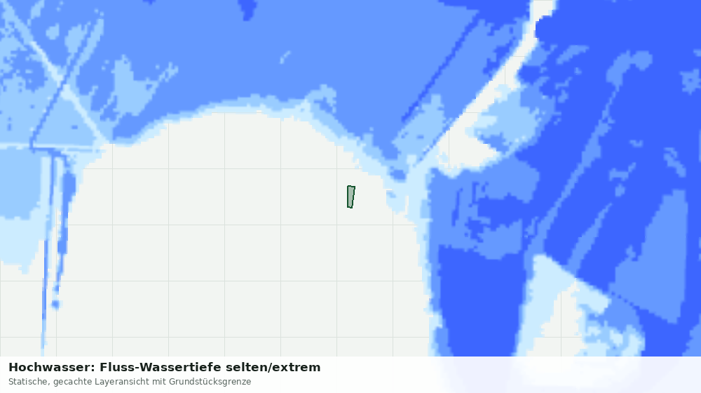 Statische Kartenansicht: Hochwasser: Fluss-Wassertiefe selten/extrem