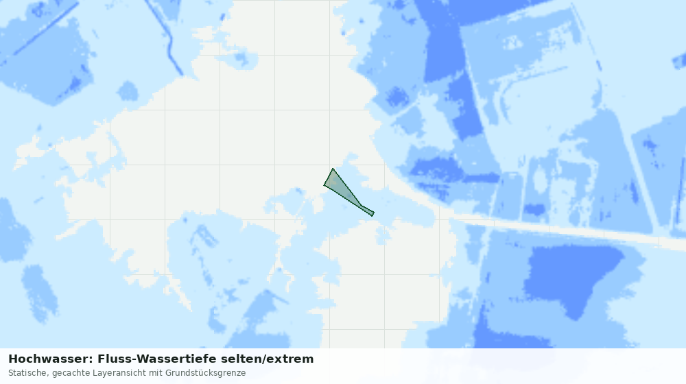 Statische Kartenansicht: Hochwasser: Fluss-Wassertiefe selten/extrem